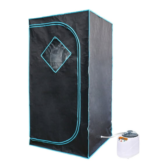 JOMEED 35 x 35 Inch Portable Zip Sauna w/Chair for Home Relaxation, Black