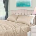 thumbnail image 2 of 650-Thread Count 100% Egyptian Cotton Mediumweight Solid Sheet Set with Deep Pockets Linen / Cal King, 2 of 4