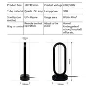 38w Ultravioet Uv Lamp With Remote Control Standing Uvc Cleaning Light With Ozone 15/30/45/60min,1pcs