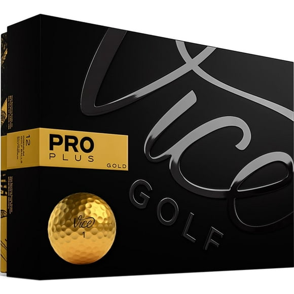 Vice Pro Plus Balles de Golf, Or