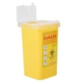 thumbnail image 2 of Tattoo Medical Plastic Sharps Container Biohazard Needle Disposal 1L Size Waste Box Yellow, 2 of 8