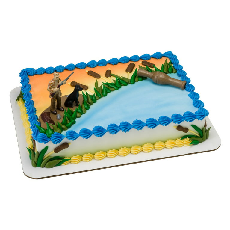 Cake Topper Decor, Garden and Tea Party,Duck Hunting cake topper for garden  tea party theme8299 (1 SET) 