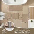 thumbnail image 3 of Ileading Bathroom Rugs Sets 4 Piece with Toilet Lid Cover, Non Slip Bathroom Mats Extra Soft Bath Rugs Absorbent Shaggy Rugs Perfect Plush Mats, 3 of 12