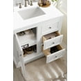 thumbnail image 4 of James Martin Vanities 36" Single Vanity, Silver Gray w/ 3 CM White Zeus Quartz Top, 4 of 7