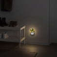 thumbnail image 4 of Round LED Night Lights Lamp with Dusk to Dawn Sensor, Lemon Tree With Leaves On Black And White Background Night Light Plug Into Wall for Kids Room, Bedroom, Bathroom, Kitchen, Hallway, 4 of 4