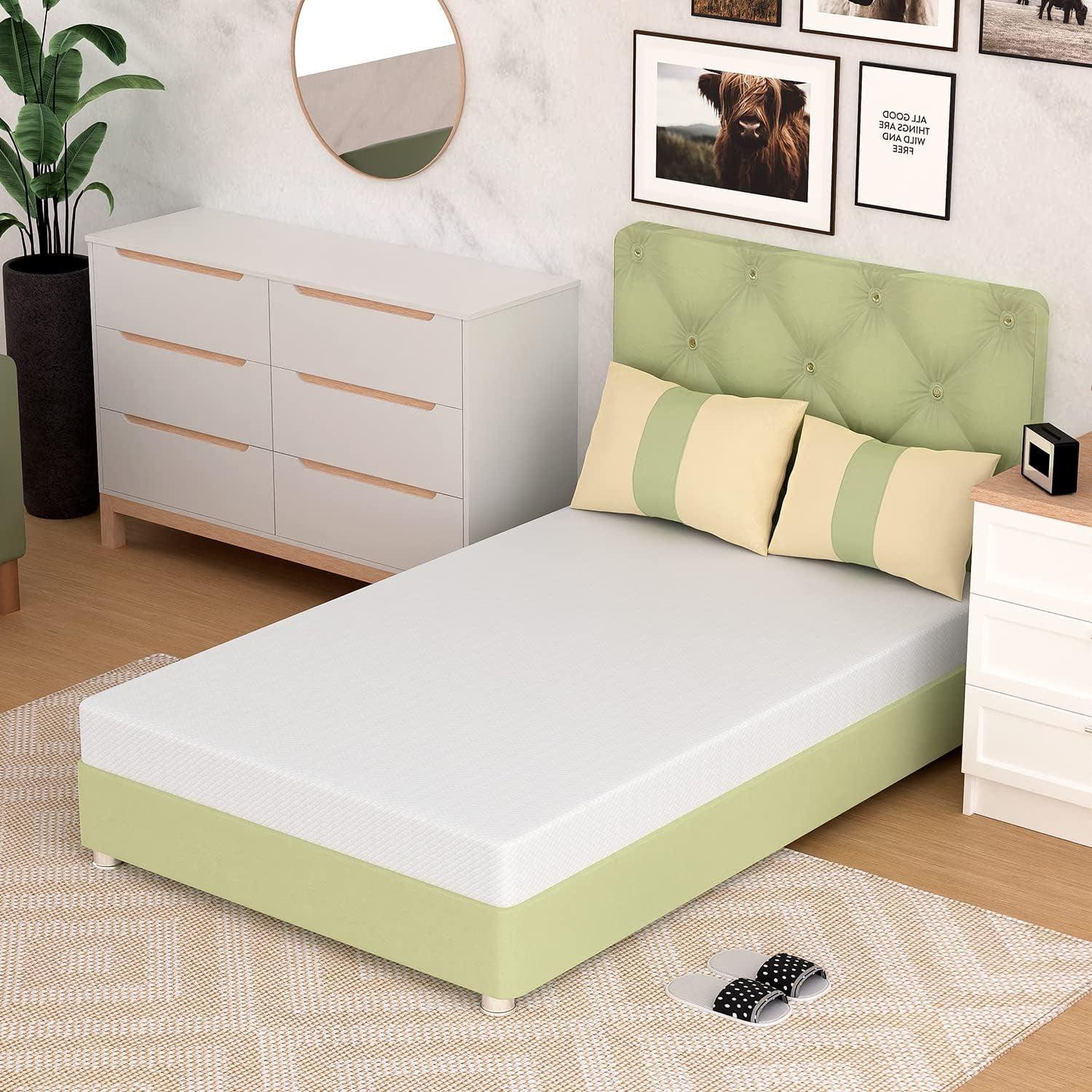 5 inch Twin Size Mattress  Memory Foam Mattress  with Removable Soft Cover Medium Firm Mattresses CertiPUR-US Certified/Bed-in-a-Box for Cool Sleep Relieving Pressure Relief