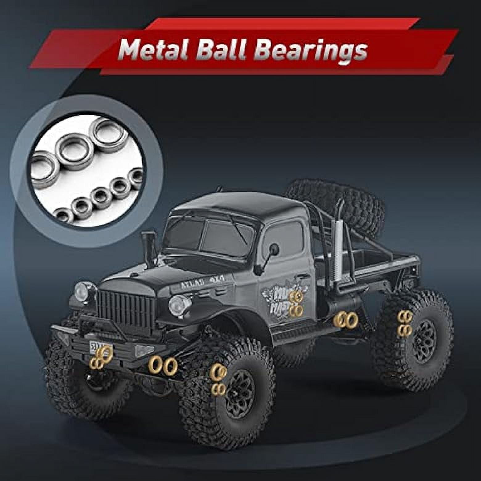 RocHobby Atlas 1/10 RC Crawler, 4WD 2.4Ghz RC Rock Truck Off Road, Hobby RC Car Indoor&Outdoor 2 in 1, RC Vehicles for Adults Need to Complete with Battery, Orange