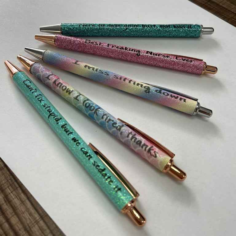Fun Ballpoint Pen Novelty Pens With Funny Quotes Sparkly Colored Body  Describing Mentality Funny Ball Pen For Office School - Ballpoint Pens -  AliExpress