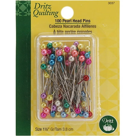 Dritz Quilting Pearl Head Pins, 1-1/2", 100/pkg