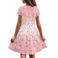 thumbnail image 5 of Uourmeti Cat Kids Dresses Summer Short Sleeve Crew Neck Knee-Length A-Line Dress with Pockets Cute Swing Dresses for 9-10 Years Girls, 5 of 6