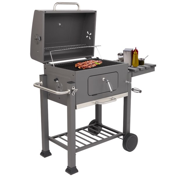 Outdoor Charcoal Grills Portable Charcoal Grill With Plastic Wheel Bottle Opener Enamel Charcoal Bbq Grills Outdoor Portable Charcoal Barbeque Grills For Parties Camping Outdoor Barbecue R797 Walmart Com Walmart Com