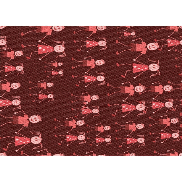 Ahgly Company Machine Washable Indoor Rectangle Transitional Grapefruit Red Area Rugs, 5' x 8'