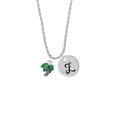 thumbnail image 2 of Delight Jewelry Silvertone Mini Enamel Palm Tree Silvertone Script Initial Disc - Z - Charm Necklace, 20"+3", 2 of 4