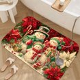 thumbnail image 3 of 1pc Snowmen with Christmas Absorbent Non-Slip Bathroom Thickened Flannel Rug Decor,Soft,Quick Drying,Suitable For Indoor/outdoor Use,Bathrooms,Bedrooms,Kitchens,Terrace,Laundry Rooms,16"x24", 3 of 9