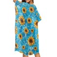 thumbnail image 4 of HELLHERO Sunflower Women's Kimono Swimsuit Coverups Elegant High Quality Fabrics Breathable Bathing Suit Cover Up, 4 of 6