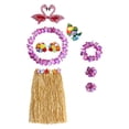thumbnail image 2 of Falda hawaiana Perfecl con Gafas Flores Pulseras Longitud de la falda 60 cm, 2 of 8
