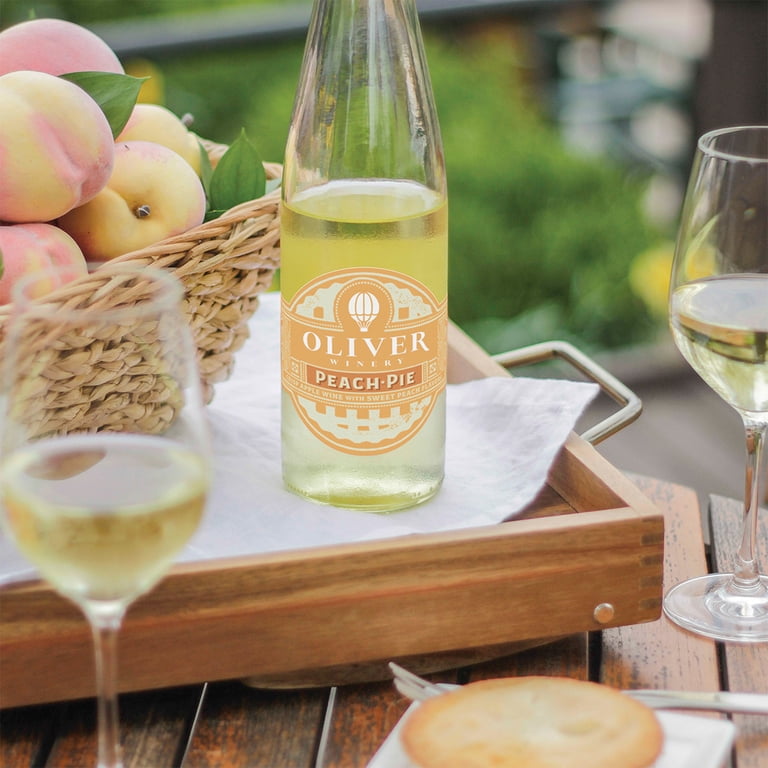 Oliver Peach Pie Wine, Indiana, 8.3% ABV, 750ml Glass Bottle