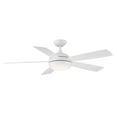 thumbnail image 2 of Odyssey Indoor and Outdoor 5-Blade Smart Ceiling Fan 54in Matte White with 3000K LED Light Kit and Remote Control, 2 of 4