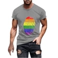thumbnail image 2 of T-shirt à Manches Courtes pour Hommes à Imprimé, Col Rond, Mode Décontractée, Manches Courtes, 2 of 5