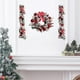 thumbnail image 4 of Decoración navideña Corona navideña inalámbrica roja y blanca Puerta principal Decoración de pared al aire libre Corona navideña colgante Guirnalda navideña roja Decoración del hogar Regalo de Navidad, 40 CM Rojo Verde RV011031-00978SDJ, 4 of 5