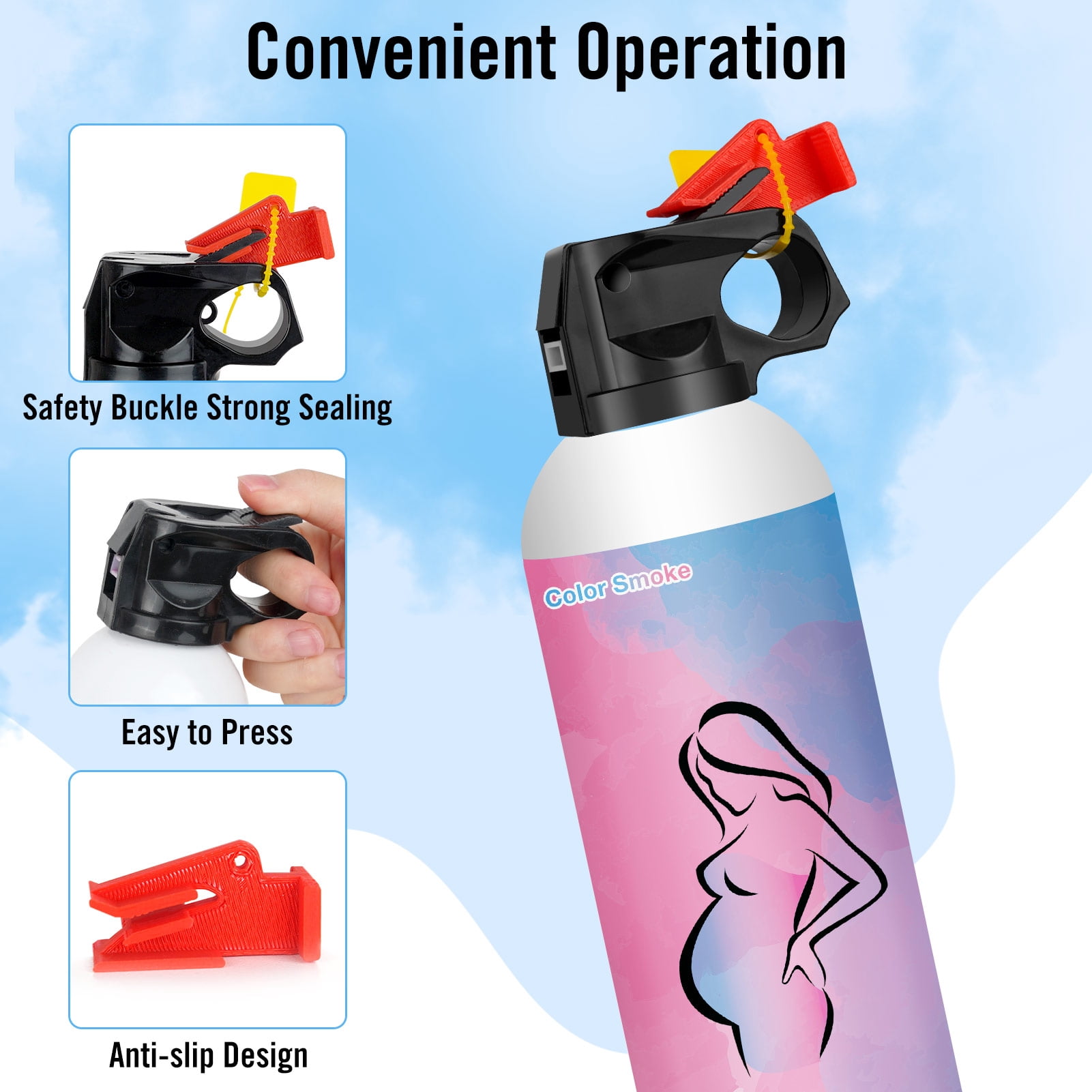 Gender Reveal Fire Extinguisher for Gender Reveal Party Supplies Ideas - BLUE OR PINK