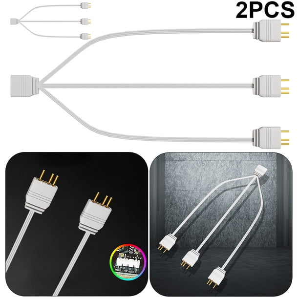 Cable Adaptador Conector Splitter ARGB 5V 3PIN 33 5 Cm para Computadora (1 A 3)