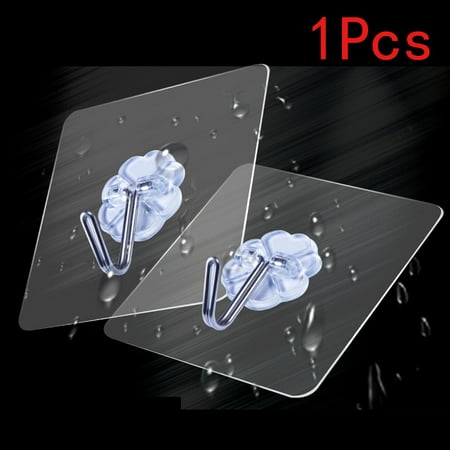 

Siaonvr 1Pcs Strong Transparent Suction Cup Sucker Wall Hooks Hanger For Kitchen Bathroo
