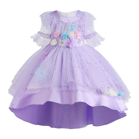 

ZRBYWB Toddler Girls Dresses Long Sleeve Birthday Dresses Girl Party Tutu Princess Dress Kids Custome Dress Party Dress