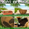 thumbnail image 4 of 3Pcs Coconut Liners for Planters, Round Hanging Basket Liners 100% Natural Coco Coir Basket Coco Replacement Liners for Hanging Basket Planters Flowers Vegetables, 4 of 7