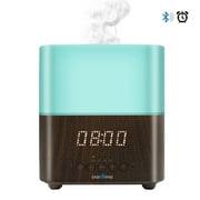 Alarm Essential Oil Diffuser,300ml Aromatherapy, Alarm Clock, Bluetooth Speaker,Dark Wood