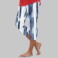 thumbnail image 2 of YDFCWXW Womens Cute Printed High Waisted Cropped Capri Leggings Tummy Control Knee Length Stretch Cropped Yoga Pants Navy, S, 2 of 5