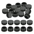 thumbnail image 1 of Tapas de extremo de plástico Uxcell 1-1/4"OD, 24Pcs tapón de agujero redondo, negro, 1 of 6