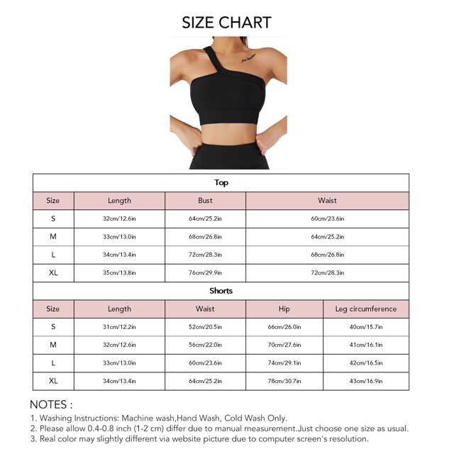 Conjunto de entrenamiento de un hombro sujetador deportivo de cintura alta de color puro para levantamiento de cadera pantalones cortos transpirables para bailar ANGGREK Otros