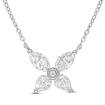 Everly Women's Created Moissanite Sterling Silver Necklace