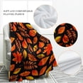 thumbnail image 3 of Autumn Fall Maple Leaves Blanket Gifts for Women Kids Girls Thanksgiving Day Halloween Home Bedroom Living Room Decor Soft Cozy Lightweight Plush Throw Blankets Black 50"x60", 3 of 6