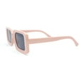 thumbnail image 3 of Womens Mod Narrow Rectangle Minimal Fashion Plastic Sunglasses Pink - Black, 3 of 4