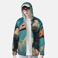 thumbnail image 2 of Balery Blue Watercolor Duck Sudadera ligera de manga larga con capucha y protección solar UPF 50+ para hombre y mujer, ideal para pesca y running-XX-Large, 2 of 7