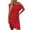Red, variant on WRKEKC Summer Casual Dresses for Women, Womens Plus Size T-Shirt Dresses, Knee Length Dress for Women,Women's Casual Solid Color off Shoulder Summer Short Sleeve Round-Neck Dress