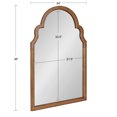 thumbnail image 6 of Kate and Laurel Hogan Wooden Arched Wall Mirror, 24 x 36, Rustic Brown, Vintage Moroccan Mirror for Wall, 6 of 8