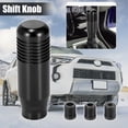 thumbnail image 2 of Universal Aluminum Alloy Manual Car Gear Shifter Shift Knobs Set Black with 3 Adapter, 2 of 6