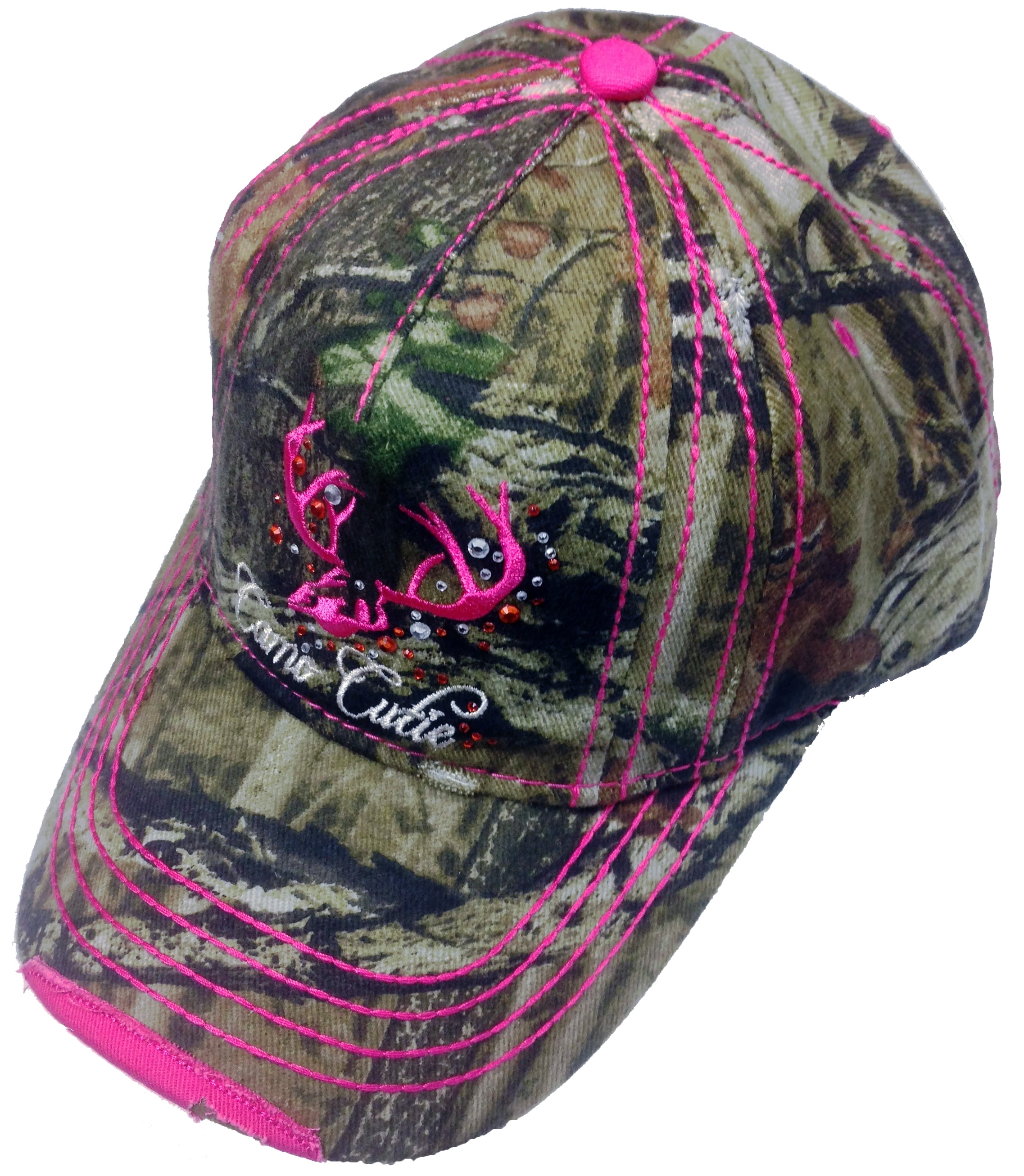 NEW Mossy Oak Slouch Hat Cap Camo Adjustable Strap Camouflage Pink Women's OSFM 