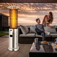 thumbnail image 2 of Mondawe 40,000 BTU Stainless Steel Patio Heater with Glass Tube & Auto Safety Shut-Off, 2 of 8