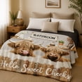 thumbnail image 3 of SPXUBZ Cute Dog Bathroom Flannel Fleece Blanket Funny Pet Theme Throw Blanket Soft Cozy Blanket for Dog Lovers Sofa Bedroom Decor 60"x50", 3 of 5