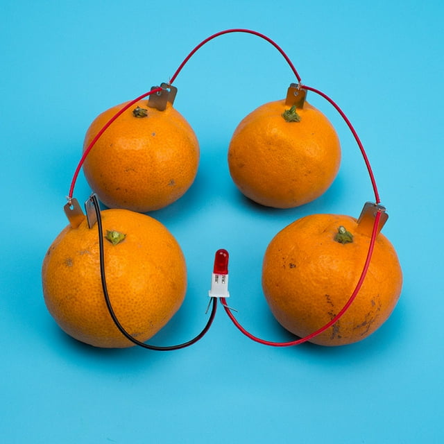 Electricity-generating Experiment Educational DIY Fruit Battery, Metal DIY Fruit Battery, Easy To Assemble For Students Children