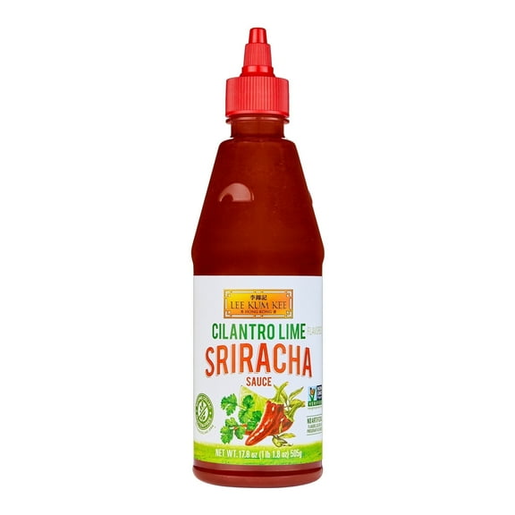 Lee Kum Kee Lime Cilantro Flavored Sriracha (17.8 oz - 1 pack) Gluten Free, Perfect for Pho, Drizzling, Stir-Fries & Marinades