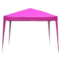 10'x10' Outdoor Canopy Tent, Gazebos, Portable Shelter Canopies (Pink-White)