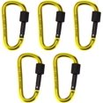 thumbnail image 4 of GearHill 3” Heavy Duty Carabiner Keychain Clip Aluminum D Ring Locking Carabiner, 5-Pack, 4 of 6