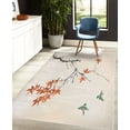 thumbnail image 4 of Japanese Decorative Rug, Cherry Blossom Sakura Tree Branches Romantic Spring Themed Watercolor Picture, Quality Carpet for Bedroom Dorm and Living Room, 6 Sizes, Dark Orange, by Ambesonne, 4 of 4