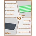 thumbnail image 5 of White Green Striped Stair Treads Non Slip for Steps Simple Stripes Background 15 Pcs Reusable Adhesive Stair Runner Mats for Dogs Elders Carpet Treads Rugs for Staircase 8x30 In, 5 of 7