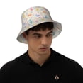 thumbnail image 4 of Pofeuu Flower Color Rabbit Print Bucket Hat for Women Men Reflective Bucket Hats Beach Summer Sun Hat Travel Fisherman Cap, 4 of 6